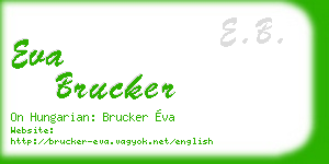 eva brucker business card