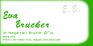 eva brucker business card